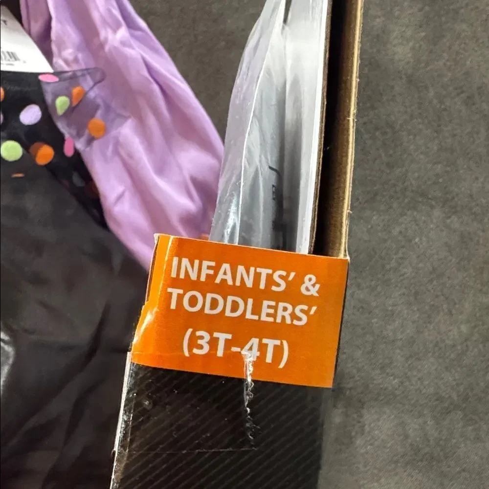 Kids Toddler Girl Polka Dot Witch Halloween Costume 3 Pieces Size 3T-4T NEW
